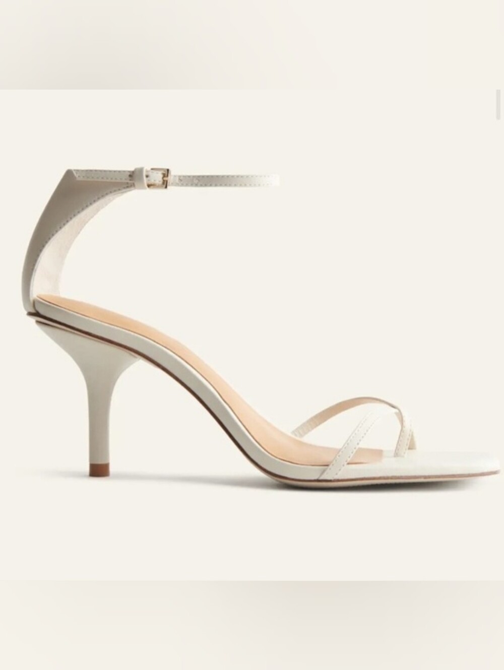 REFORMATION Gigi Cream Strappy Heel Sz 8.5 NEW
